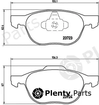 Brembo P24061 — Brake Pad Set, disc brake PRIME LINE