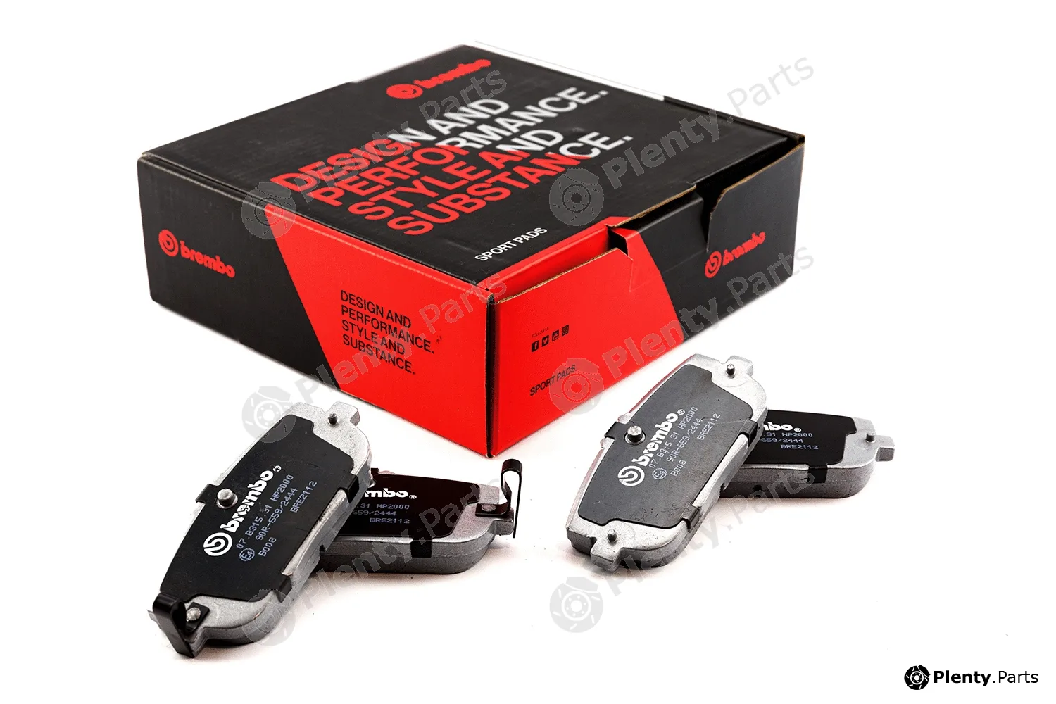 Brembo 07.B315.31 — High Performance Brake Pad Set UPGRADE, SPORT | HP2000