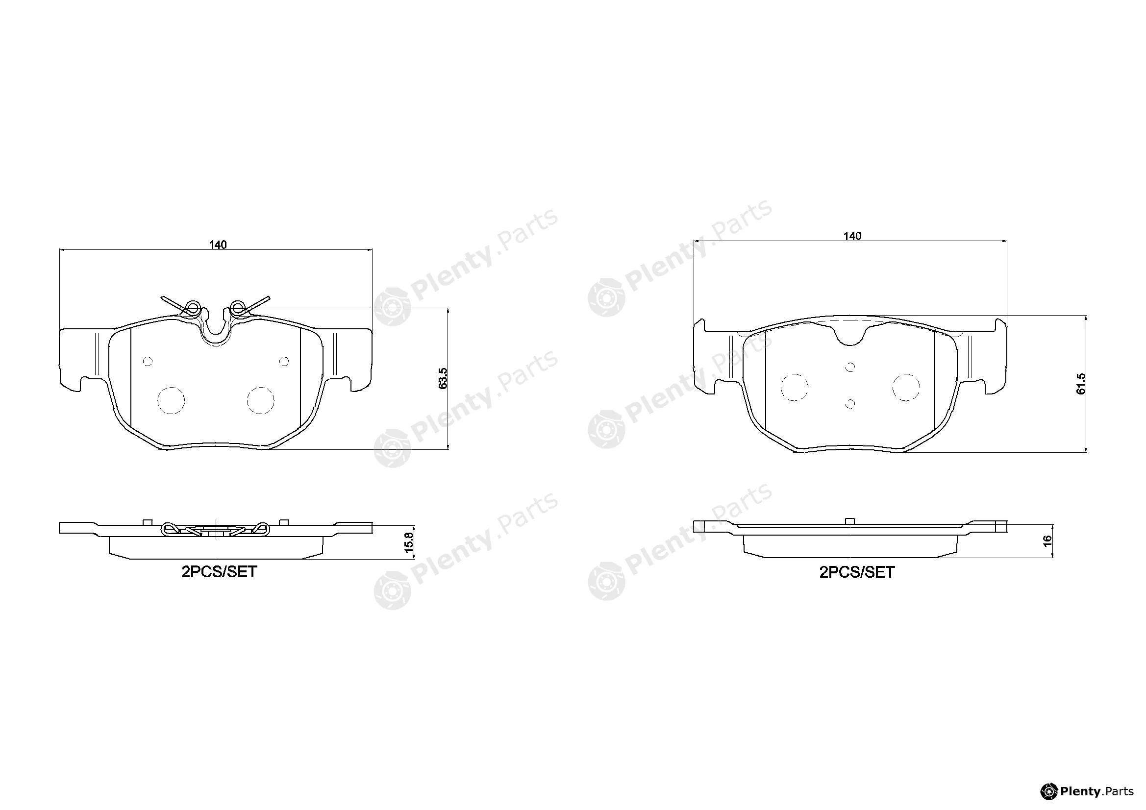 Brembo P36039N — Brake Pad Set, disc brake PRIME LINE - Ceramic
