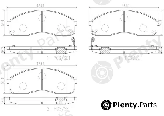 Brembo P30012N — Brake Pad Set, disc brake PRIME LINE - Ceramic