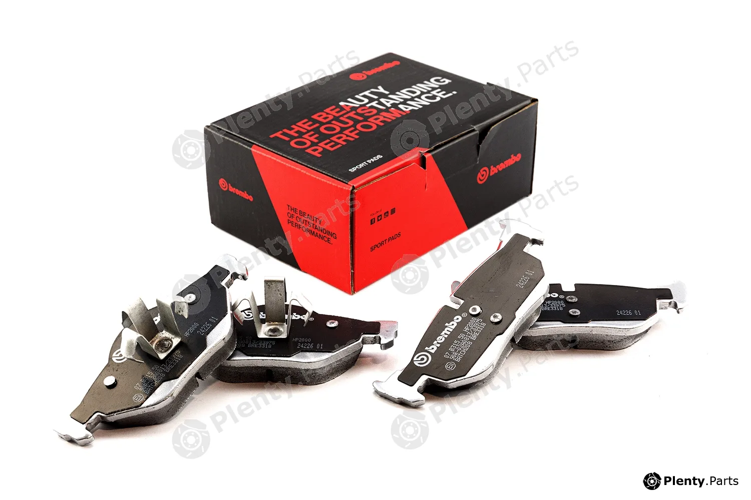 Brembo 07.B315.50 — High Performance Brake Pad Set UPGRADE, SPORT | HP2000