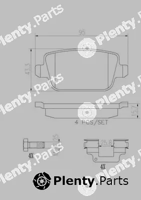 Brembo P44016N — Brake Pad Set, disc brake PRIME LINE - Ceramic