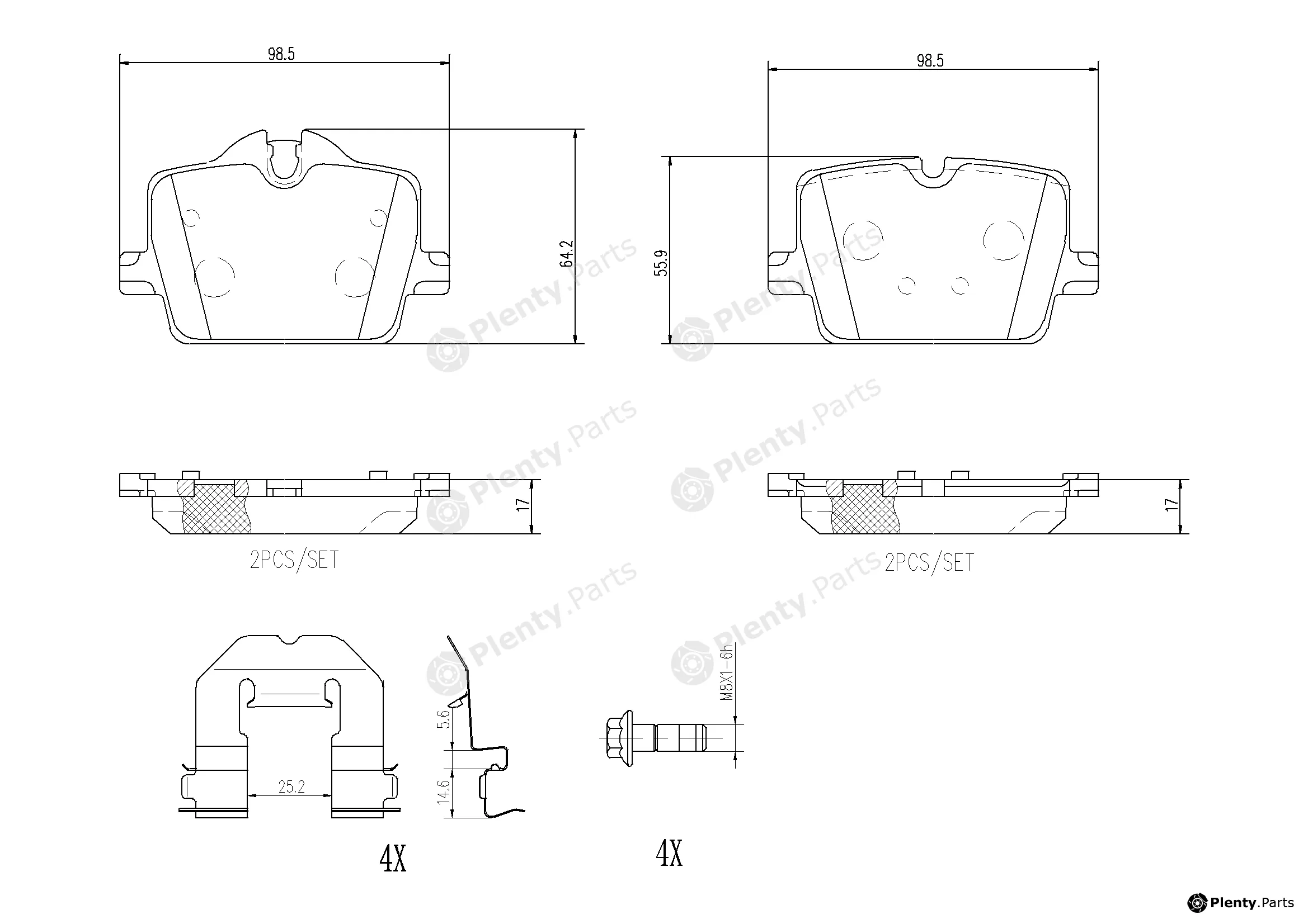 Brembo P06114N — Brake Pad Set, disc brake PRIME LINE - Ceramic