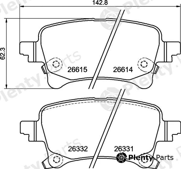 Brembo P37029 — Brake Pad Set, disc brake PRIME LINE