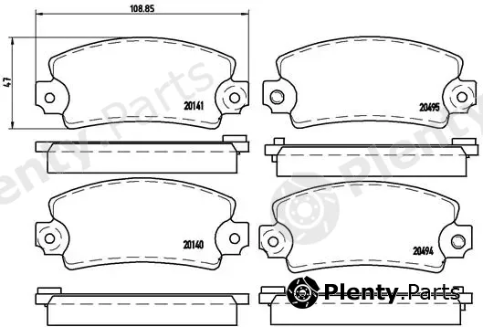 Brembo P68001 — Brake Pad Set, disc brake PRIME LINE