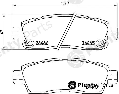 Brembo P10010 — Brake Pad Set, disc brake PRIME LINE
