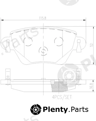 Brembo P24059N — Brake Pad Set, disc brake PRIME LINE - Ceramic