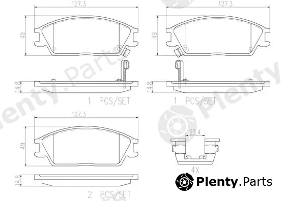 Brembo P30024N — Brake Pad Set, disc brake PRIME LINE - Ceramic