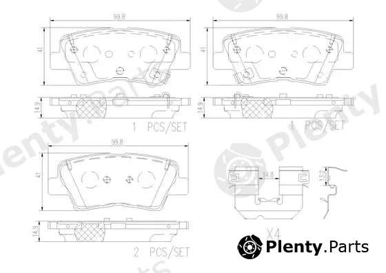 Brembo P30103N — Brake Pad Set, disc brake PRIME LINE - Ceramic