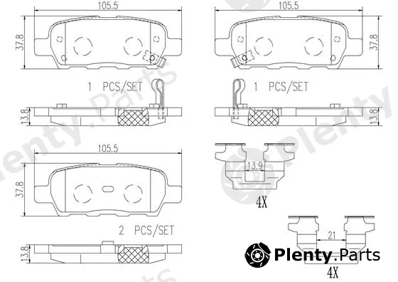 Brembo P56046N — Brake Pad Set, disc brake PRIME LINE - Ceramic