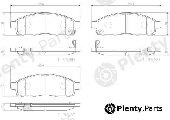 Brembo P54038N — Brake Pad Set, disc brake PRIME LINE - Ceramic
