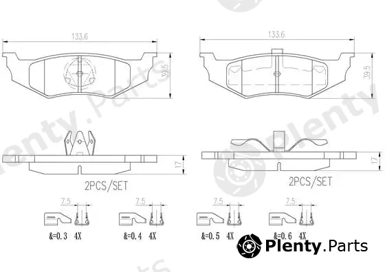 Brembo P11010N — Brake Pad Set, disc brake PRIME LINE - Ceramic