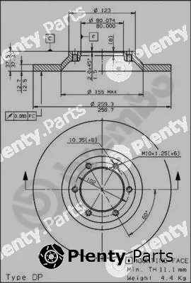 Brembo 08.7197.10 — Brake Disc PRIME LINE