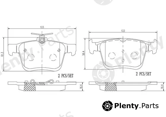 Brembo P85125N — Brake Pad Set, disc brake PRIME LINE - Ceramic