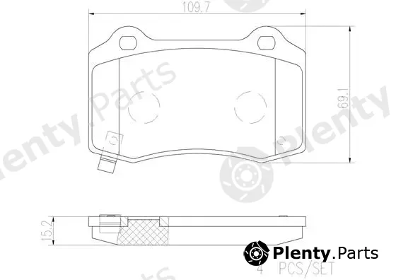 Brembo P11024N — Brake Pad Set, disc brake PRIME LINE - Ceramic