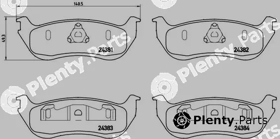 Brembo P24068 — Brake Pad Set, disc brake PRIME LINE
