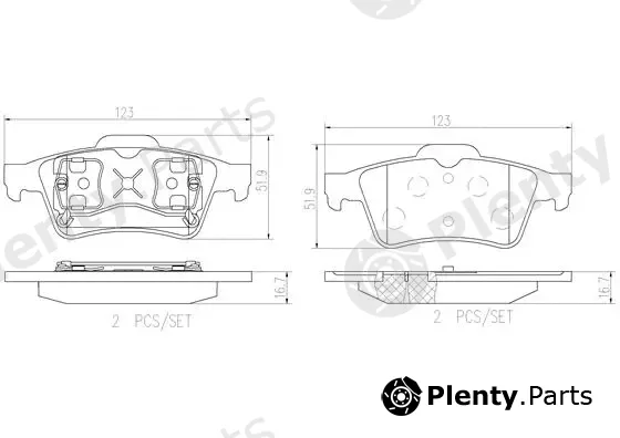 Brembo P59044N — Brake Pad Set, disc brake PRIME LINE - Ceramic