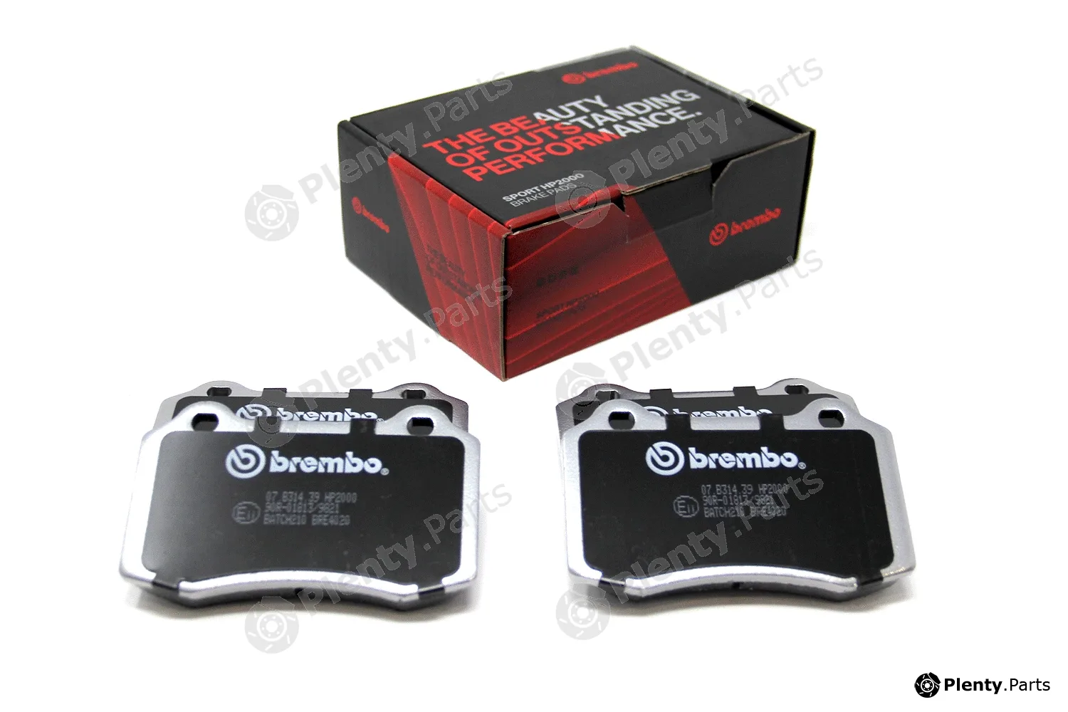 Brembo 07.B314.39 — High Performance Brake Pad Set UPGRADE, SPORT | HP2000