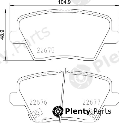 Brembo P30109 — Brake Pad Set, disc brake PRIME LINE