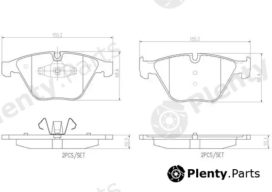 Brembo P06055N — Brake Pad Set, disc brake PRIME LINE - Ceramic