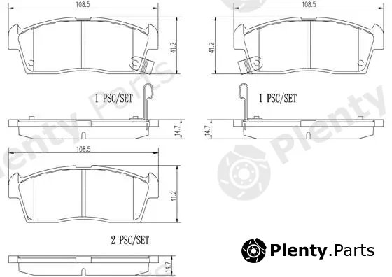 Brembo P61108N — Brake Pad Set, disc brake PRIME LINE - Ceramic