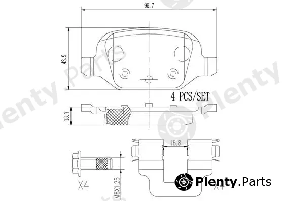 Brembo P23064N — Brake Pad Set, disc brake PRIME LINE - Ceramic