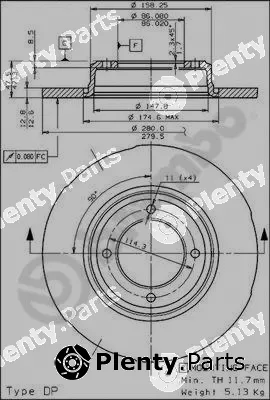 Brembo 08.3965.20 — Brake Disc PRIME LINE