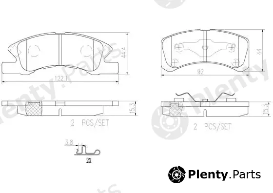 Brembo P16011N — Brake Pad Set, disc brake PRIME LINE - Ceramic