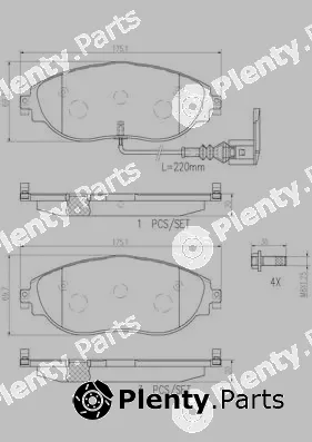 Brembo P85144N — Brake Pad Set, disc brake PRIME LINE - Ceramic