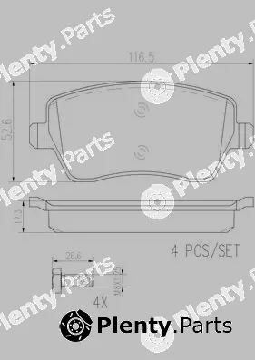 Brembo P68033N — Brake Pad Set, disc brake PRIME LINE - Ceramic