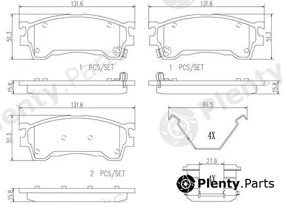 Brembo P49023N — Brake Pad Set, disc brake PRIME LINE - Ceramic