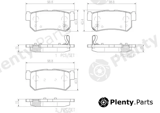 Brembo P15010N — Brake Pad Set, disc brake PRIME LINE - Ceramic