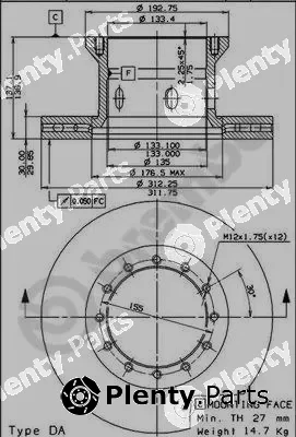 Brembo 09.7323.10 — Brake Disc PRIME LINE
