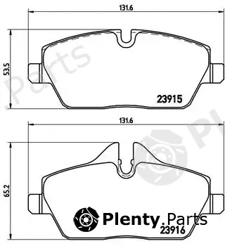 Brembo P06034 — Brake Pad Set, disc brake PRIME LINE