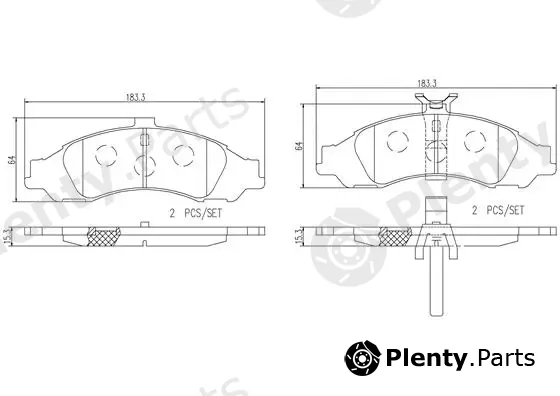 Brembo P64002N — Brake Pad Set, disc brake PRIME LINE - Ceramic