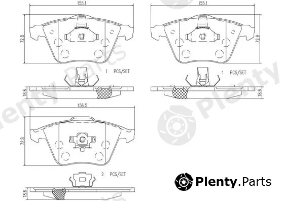 Brembo P24057N — Brake Pad Set, disc brake PRIME LINE - Ceramic