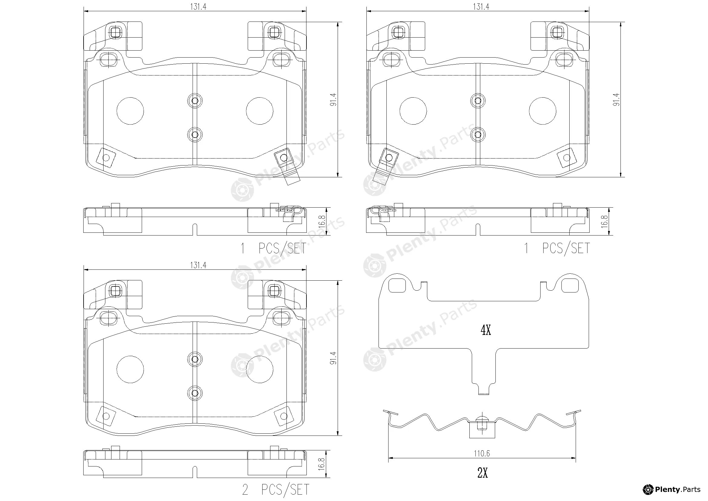 Brembo P30113N — Brake Pad Set, disc brake PRIME LINE - Ceramic