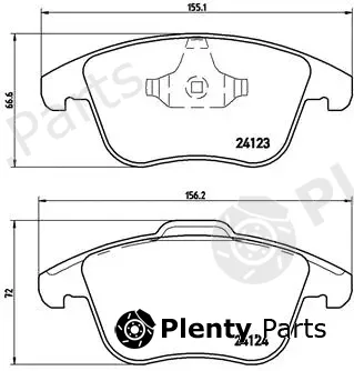 Brembo P24076 — Brake Pad Set, disc brake PRIME LINE