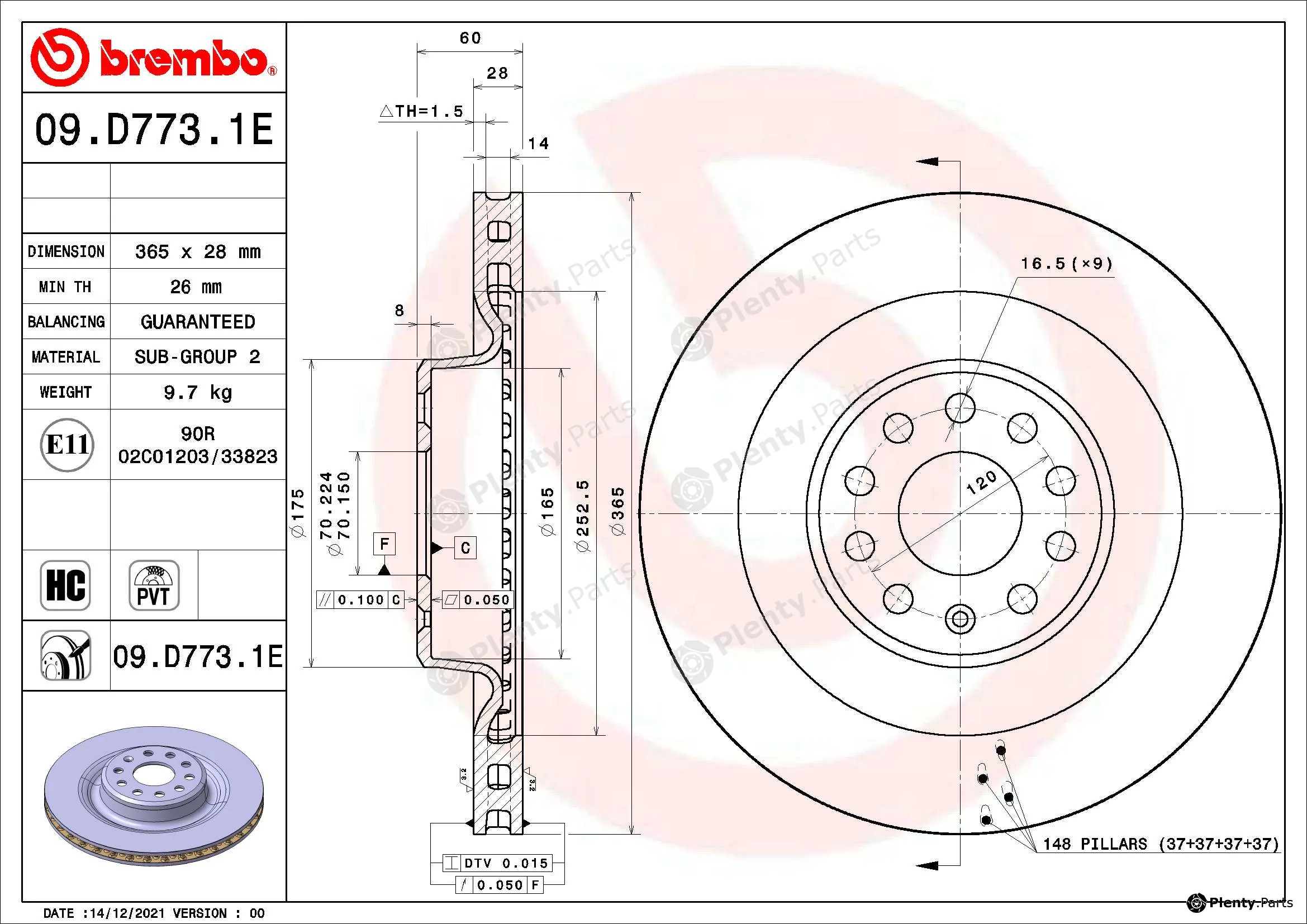 Brembo KT08022 — Brake Kit, disc brake BEYOND LINE - EV