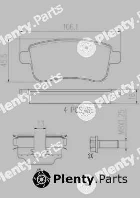 Brembo P68041N — Brake Pad Set, disc brake PRIME LINE - Ceramic