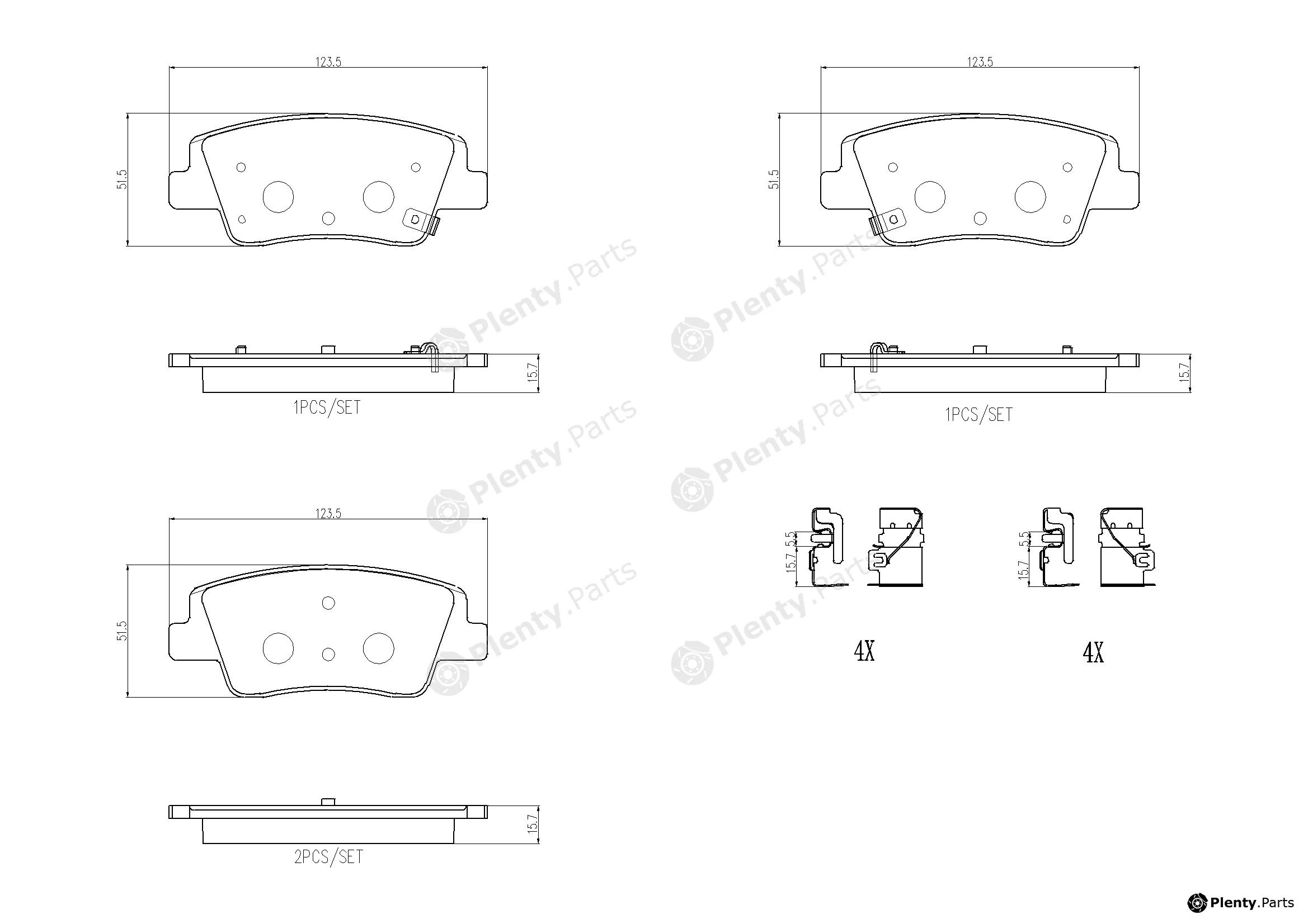 Brembo P30152N — Brake Pad Set, disc brake PRIME LINE - Ceramic