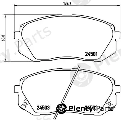 Brembo P30039 — Brake Pad Set, disc brake PRIME LINE