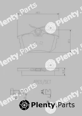 Brembo P54023N — Brake Pad Set, disc brake PRIME LINE - Ceramic