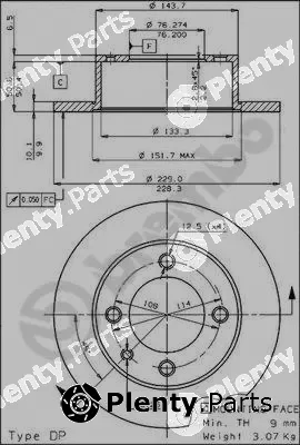 Brembo 08.2479.10 — Brake Disc PRIME LINE