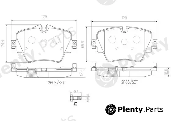 Brembo P06093N — Brake Pad Set, disc brake PRIME LINE - Ceramic