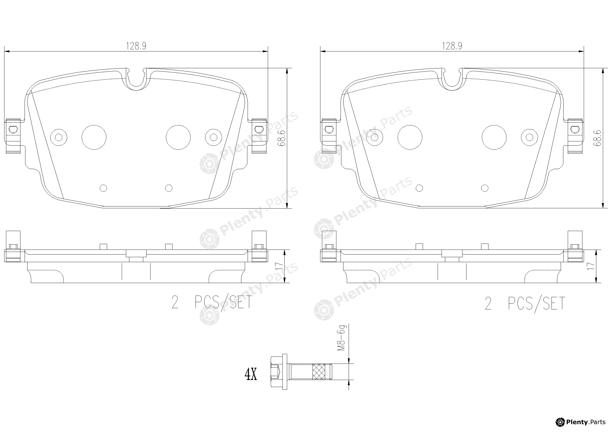 Brembo P85180N — Brake Pad Set, disc brake PRIME LINE - Ceramic