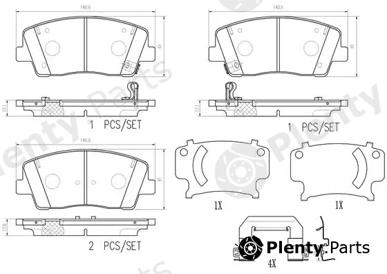 Brembo P30108N — Brake Pad Set, disc brake PRIME LINE - Ceramic