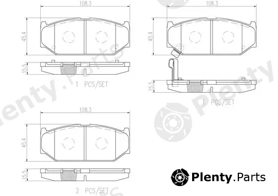 Brembo P79023N — Brake Pad Set, disc brake PRIME LINE - Ceramic