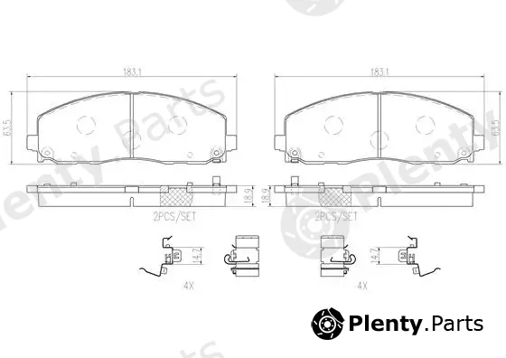 Brembo P11035N — Brake Pad Set, disc brake PRIME LINE - Ceramic