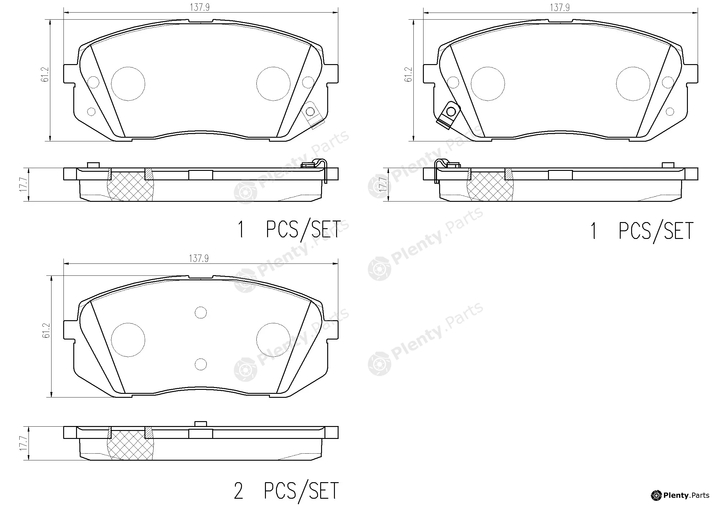 Brembo P30093N — Brake Pad Set, disc brake PRIME LINE - Ceramic